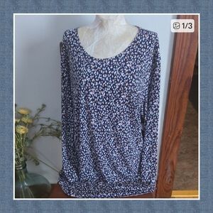Nwt Soft Long Sleeve Top with Pattern Size 1x